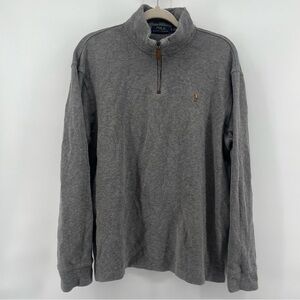 Polo Ralph Lauren Estate Quarter Zip Men’s Size XL Flesh Pony Grey